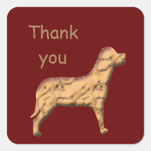 Bedankt Dog Walker Pet Caregiver Waardering Vierkante Sticker