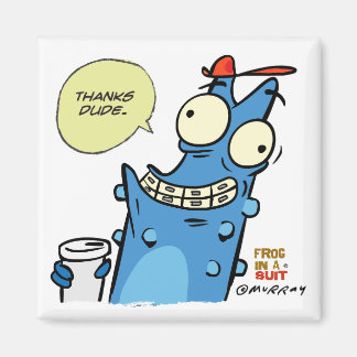 Bedankt Dude Square Magnet Magneet