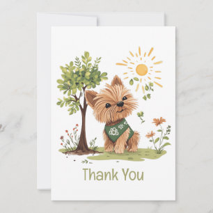 Bedankt Earth Day Yorkie Dog Gardening