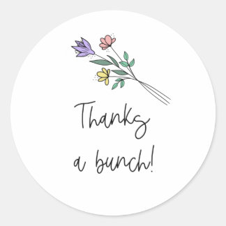 Bedankt een bos bloemen dank u Stickers