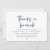 Bedankt een brunch , feest na de bruiloft kaart (Voorkant)
