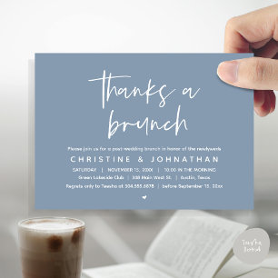 Bedankt Een brunch, Modern Post Huwelijksfeest Kaart