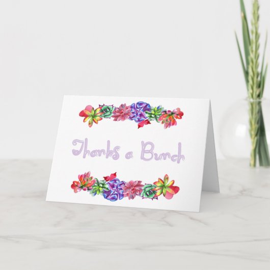 Bedankt Een Bunch Succulent Baby shower Bedankt Ca Kaart (Voorkant)