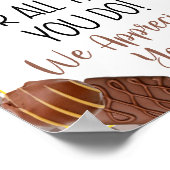 Bedankt een Choco-partij voor alles wat u waardeer Poster (Hoek)