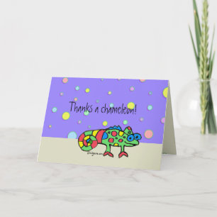 Bedankt een kameleon Dank u