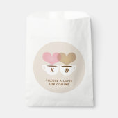 Bedankt Een laatste Initiaal voor aangepaste wedde Bedankzakje (Voorkant)