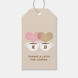 Bedankt Een laatste Initiaal voor aangepaste wedde Cadeaulabel
