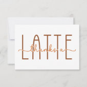 Bedankt Een Latte Coffee Baby shower (Voorkant)