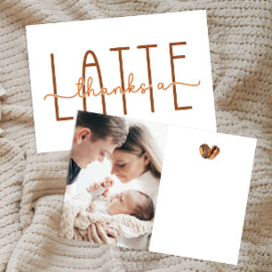Bedankt Een Latte Coffee Baby shower