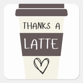 Bedankt een Latte Gift sticker