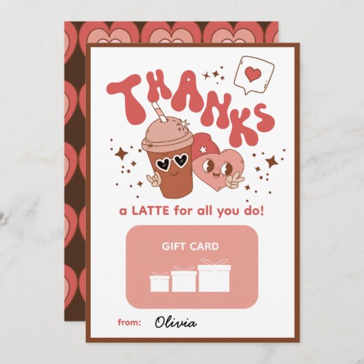 Bedankt een latte voor alles wat je doet! Cadeauho (Voorkant / Achterkant)