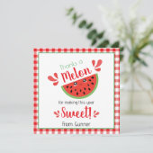 Bedankt een meloen bedankje kaart (Staand voorkant)