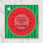 Bedankt een meloen Verjaardag Watermeloen klein Bedankjes Labels (Voorkant)