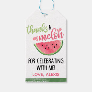 Bedankt een meloen voor het vieren met mij Favor T Cadeaulabel