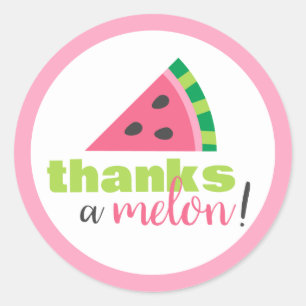 Bedankt Een Melon Watermeloen Birthday Dank je Ronde Sticker