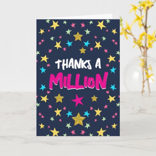 Bedankt een miljoen Kaart Sterrenwaardering Groet (Gele Bloem)