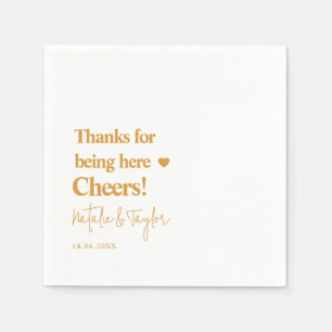 Bedankt! Eenvoudige bruiloft Servet