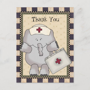 Bedankt Elephant Nurse briefkaart