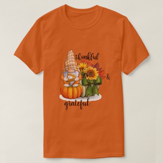 Bedankt en dankbaar t-shirt (Design voorkant)