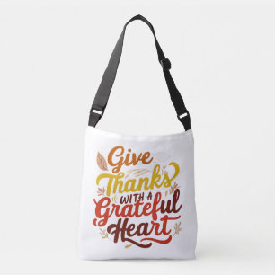 Bedankt en dankbaarheid Thanksgiving Canvas tas