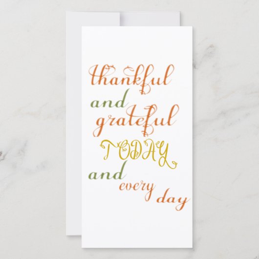 Bedankt en Grateful kaart (Voorkant)