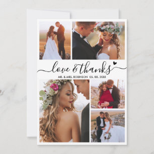 Bedankt en liefdesscript foto's Collage Wedding