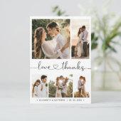 Bedankt en liefdesscript foto's Collage Wedding (Staand voorkant)