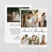 Bedankt en liefdesscript foto's Collage Wedding (Voorkant / Achterkant)