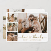 Bedankt en liefhebbers Hart Script Weduwfoto Colla (Voorkant / Achterkant)