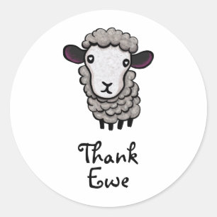 Bedankt Ewe Ronde Sticker