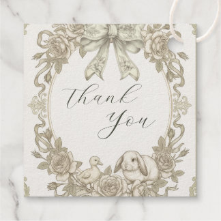 Bedankt Favoriet Label – Teddybeer Baby Shower