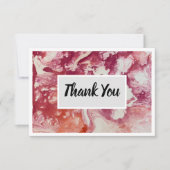 Bedankt Flat 3,5" x 5" Notecard - Rood (Voorkant)