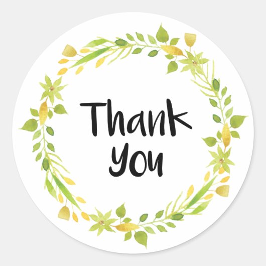 Bedankt Floral Sticker (Voorkant)