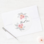 Bedankt Floral Sticker (Envelop)