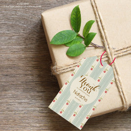 Bedankt Florish  Shabby Chic schattig blauw Cadeaulabel