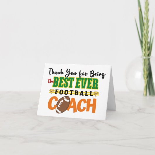 Bedankt Football Coach (Voorkant)