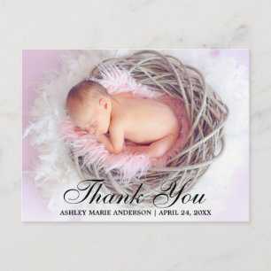 Bedankt Foto Nieuwe Baby Briefkaart