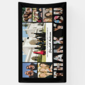 Bedankt Fotocollage Afscheidsfeest Spandoek (Verticaal)