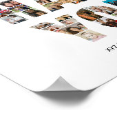 Bedankt Fotocollage Collage Afscheid Gepensioneerd Poster (Hoek)