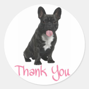 Bedankt Franse Bulldog Puppy Dog Sticker