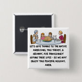 Bedankt?Geef Vierkante Button 5,1 Cm (Voorkant /achterkant)