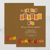 Bedankt geven daguitnodiging kaart (Voorkant / Achterkant)