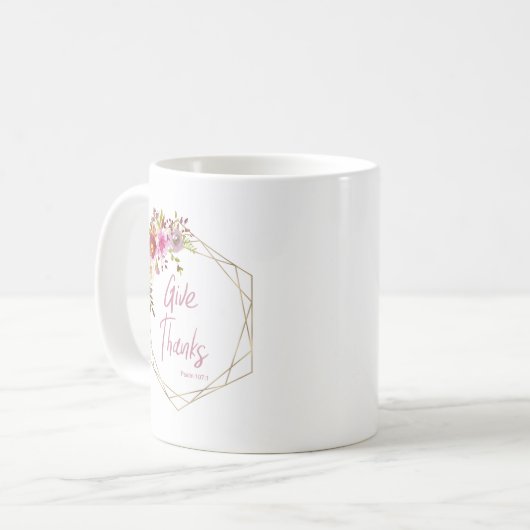 Bedankt geven koffiemok (Voorkant links)