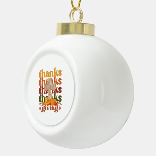 Bedankt geven kruispompoen keramische bal ornament (Rechts)