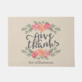 Bedankt geven | Thanksgiving Waterverf op maat Deurmat (Voorkant)