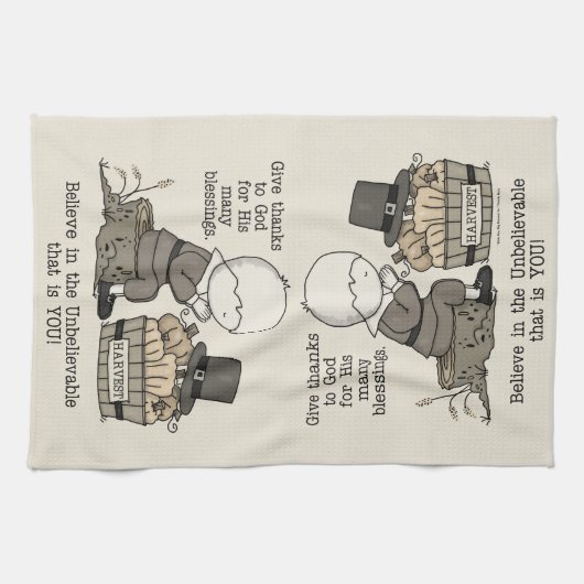 Bedankt geven theedoek (Horizontaal)