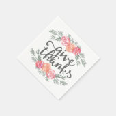 Bedankt geven | Waterverf Florence Thanksgiving Servet (Hoek)