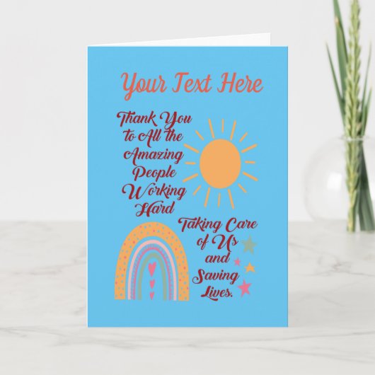 Bedankt geweldige mensen met een gepersonaliseerde kaart (Voorkant)