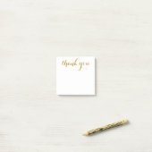 Bedankt Gold Script 3 x 3 Post-it® Notes (Op bureau)