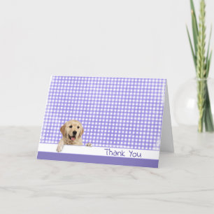 Bedankt Golden Retriever op Gingham